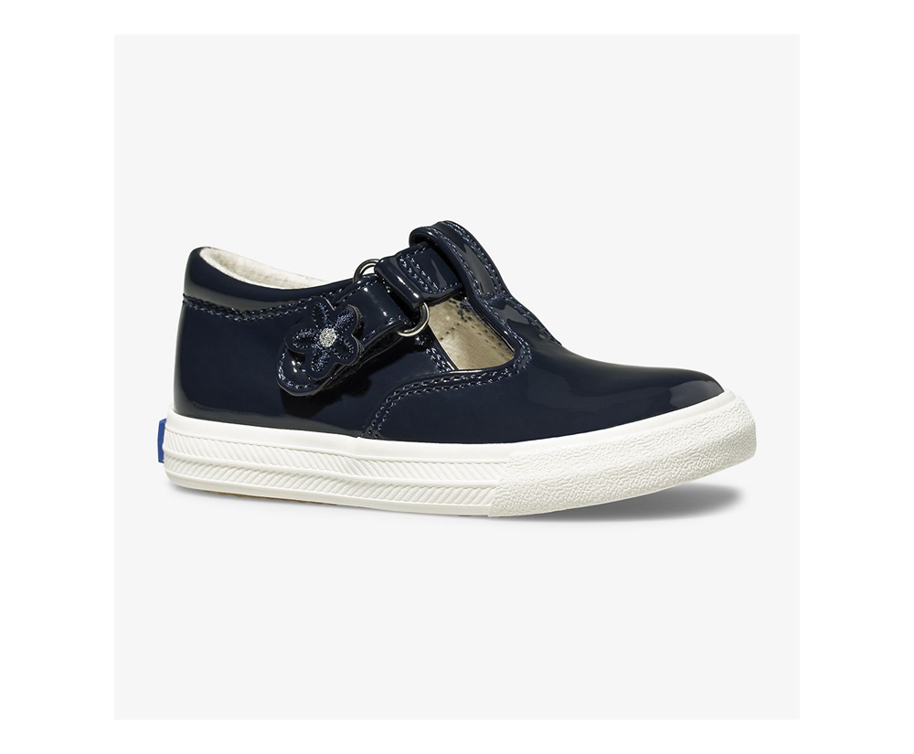 Keds Kids Slip Ons Navy - Daphne Patent - 085AENWQJ